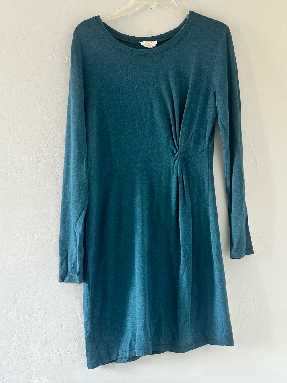 Loft Outlet Lounge Blue Dress Fleece Lined Soft Warm Stretchy Dress Size Medium